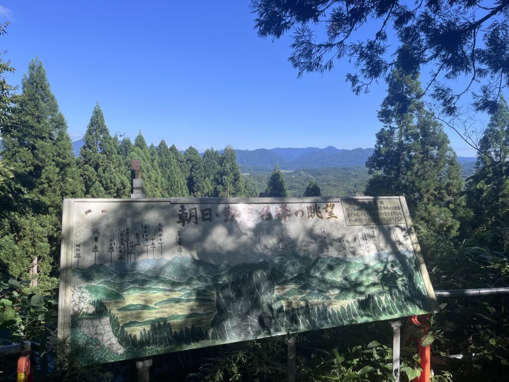 朝日・飯豊連峰の看板