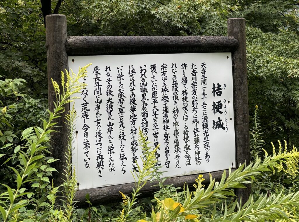 桔梗城の説明看板