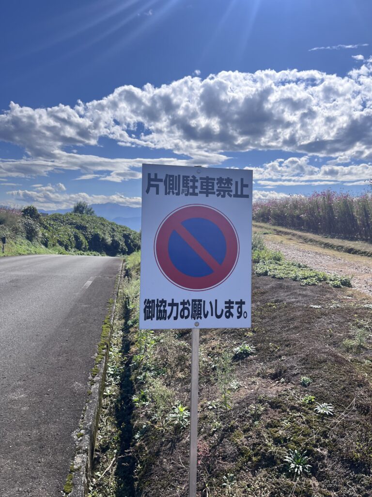 片側駐車禁止の看板