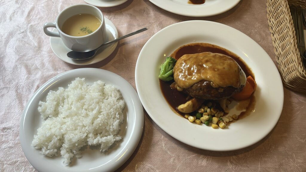 文化洋食ino ハンバーグチーズ焼きセット1