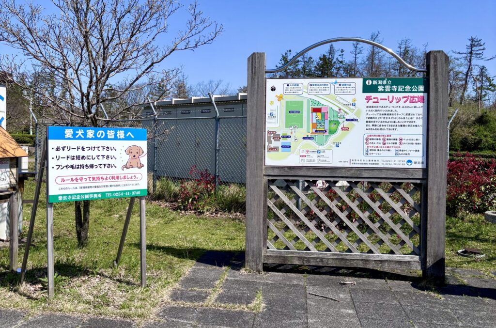 チューリップ広場案内図