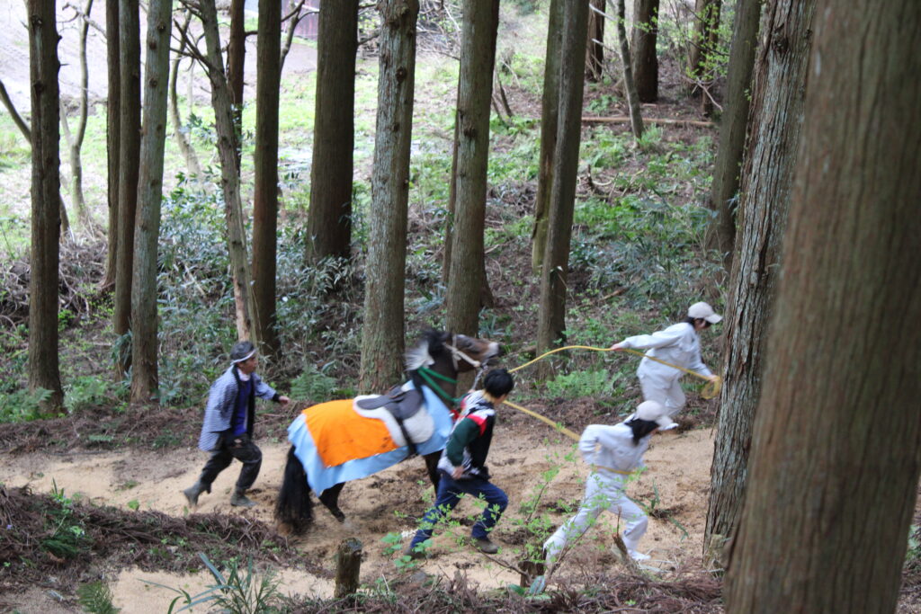 鳥坂神社の坂を駆け上がる姿1