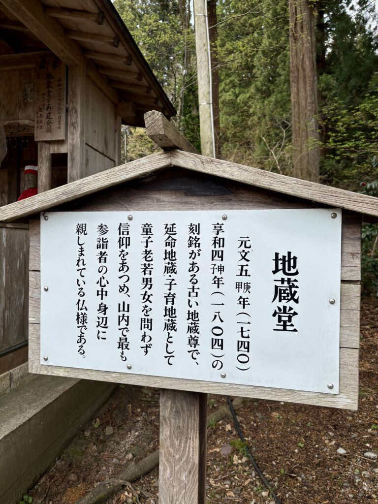 地蔵堂の看板