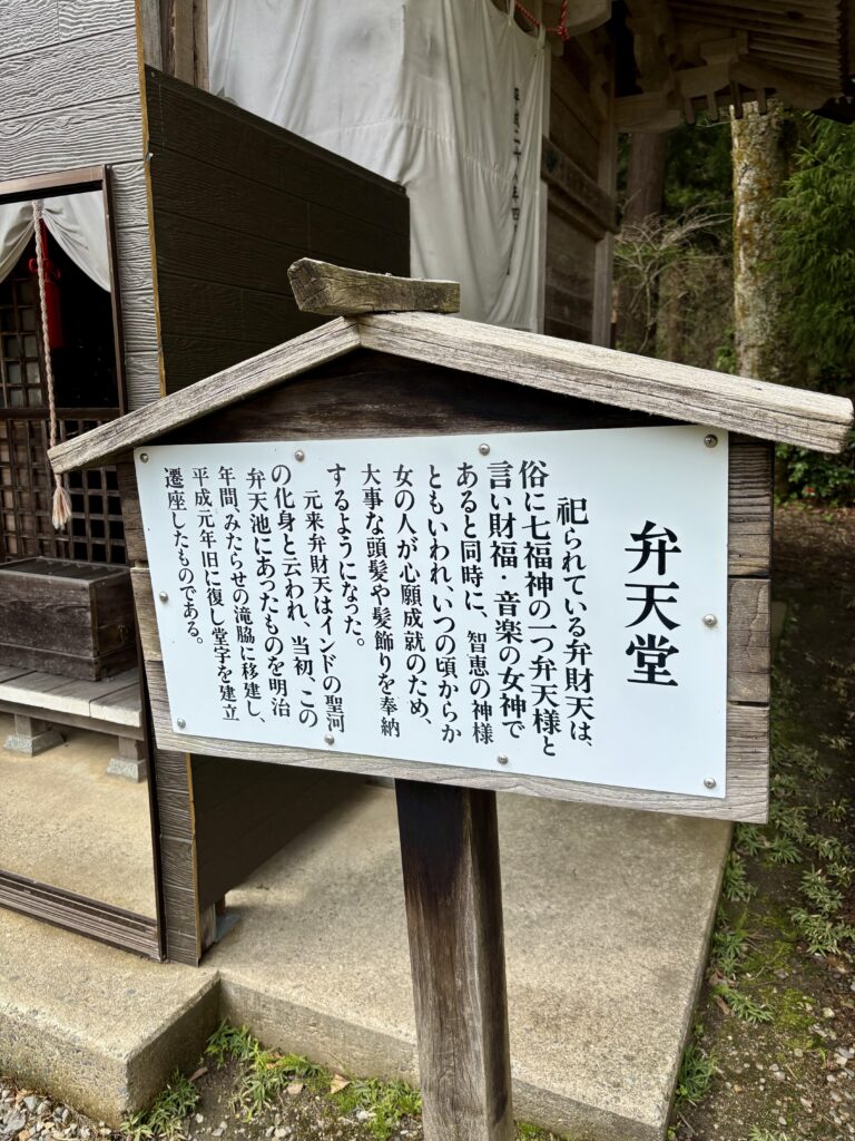 弁天堂の看板
