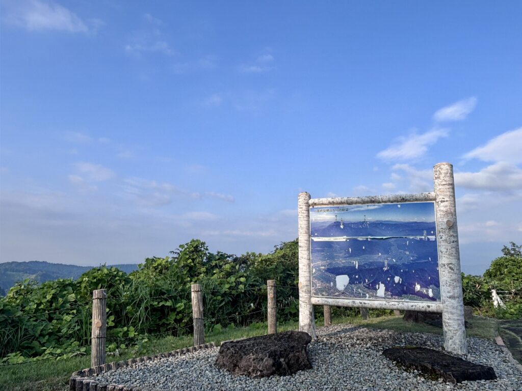 八箇峠見晴台からの眺望マップ