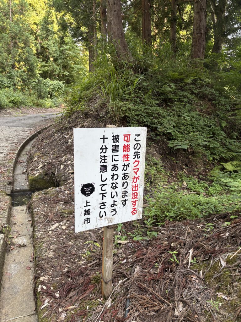 クマ出没注意の看板