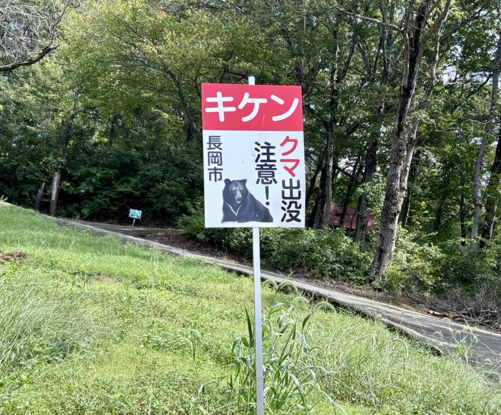 クマ出没注意の看板