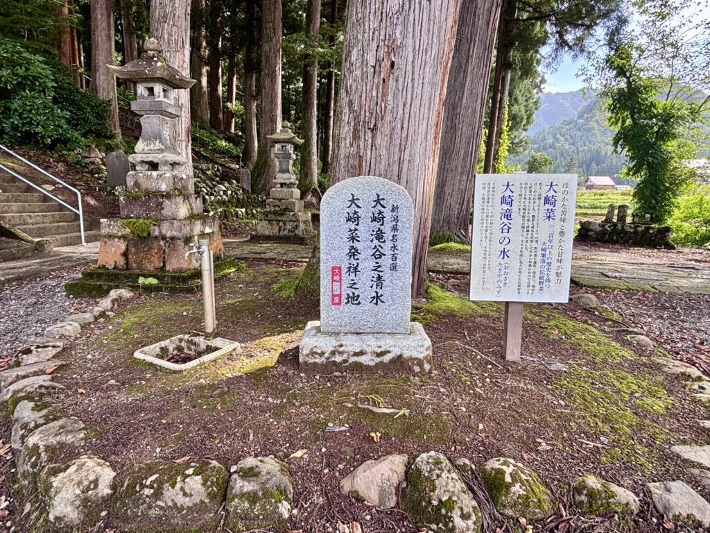 石碑と説明看板
