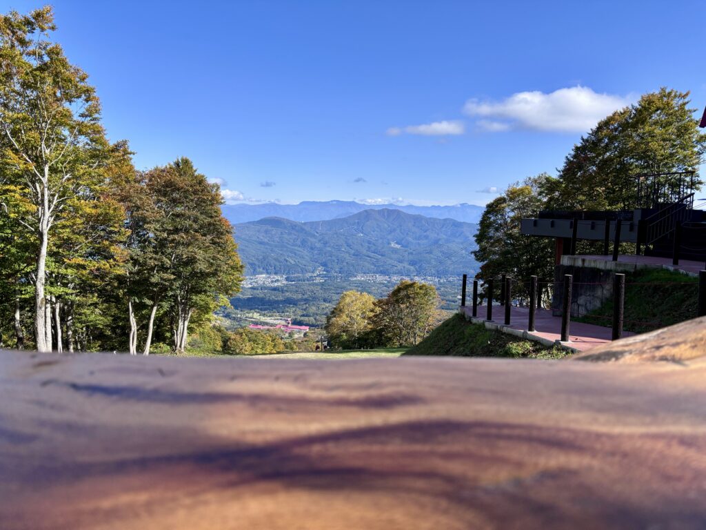 スカイテラス＆ガーデンのテラス席からの景色