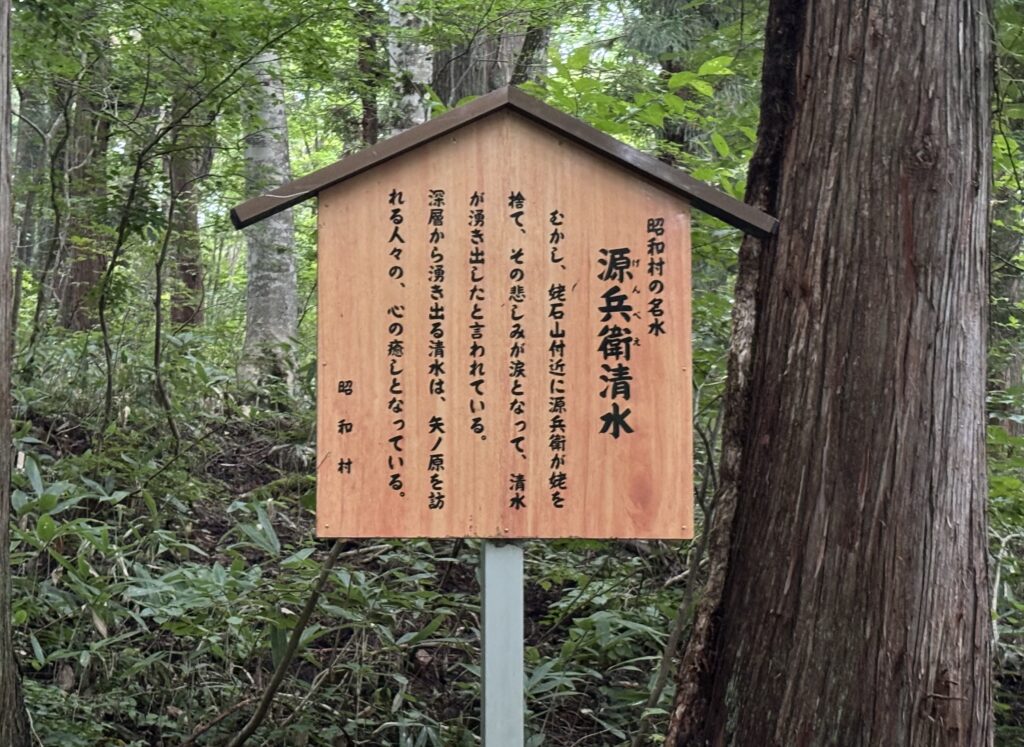 源兵衛清水の説明看板