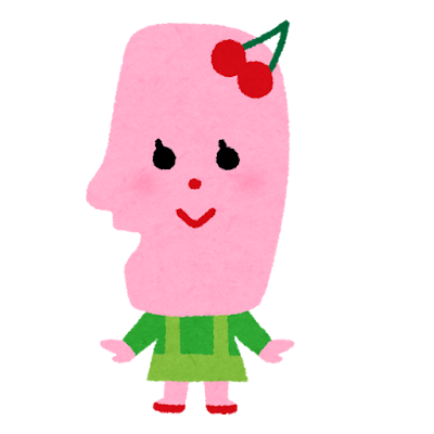 山形県の形をした女の子のキャラクターのイラスト