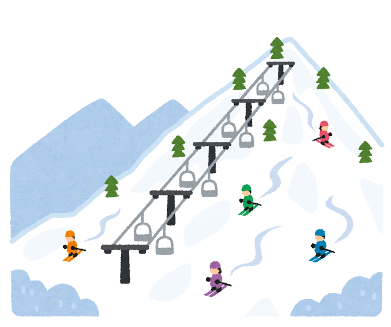 スキー場のイラスト