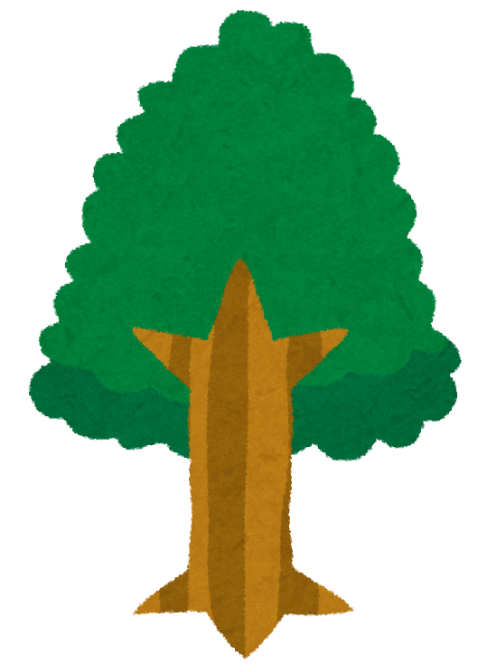 細長い木のイラスト