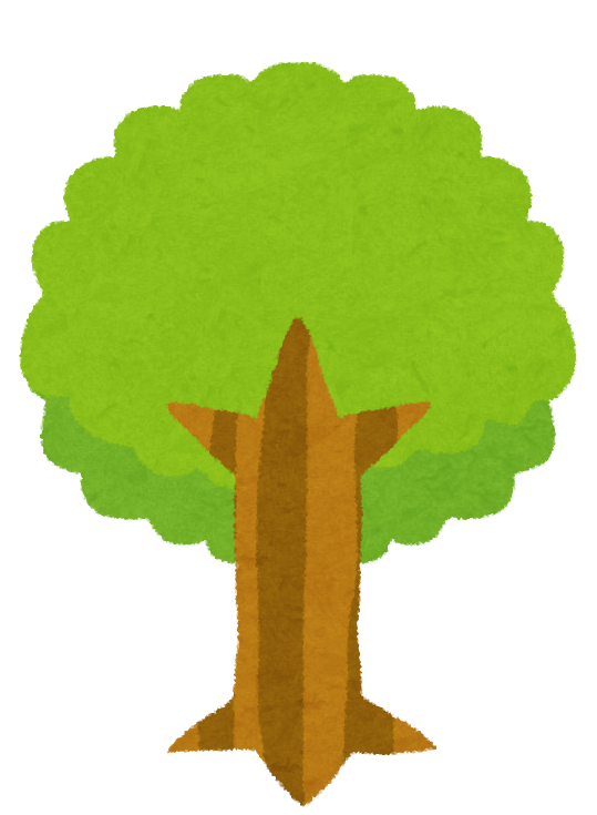 丸い木のイラスト
